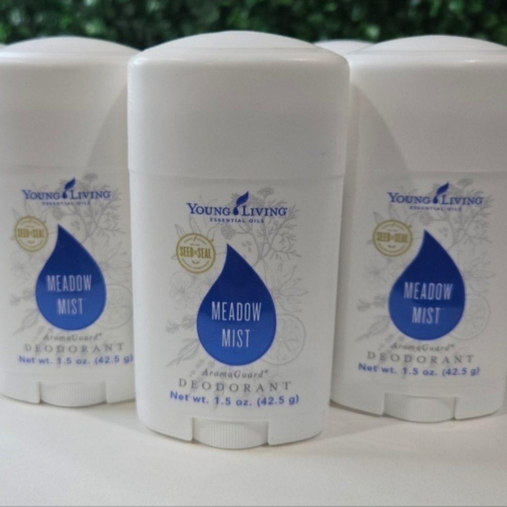 Young Living Meadow Mist Deodorant in White and Blue